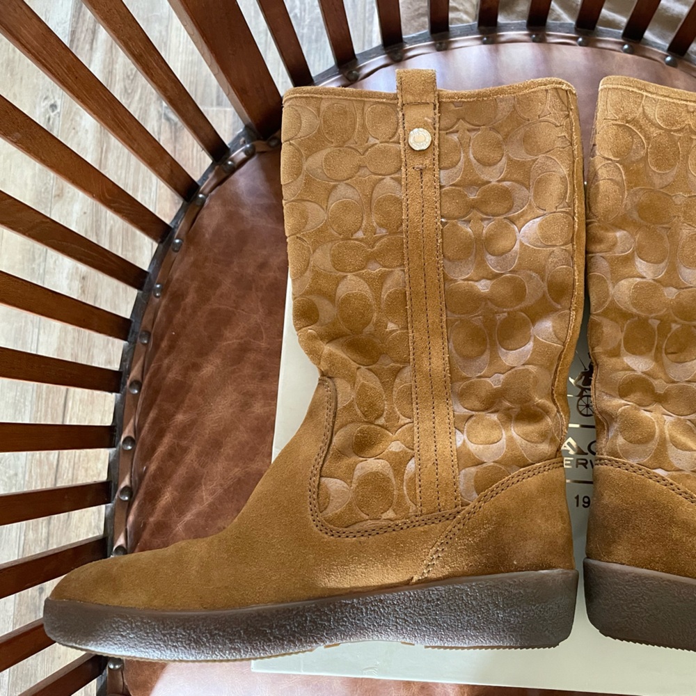 Coach Tan Leather Boots - Picture 5 of 8